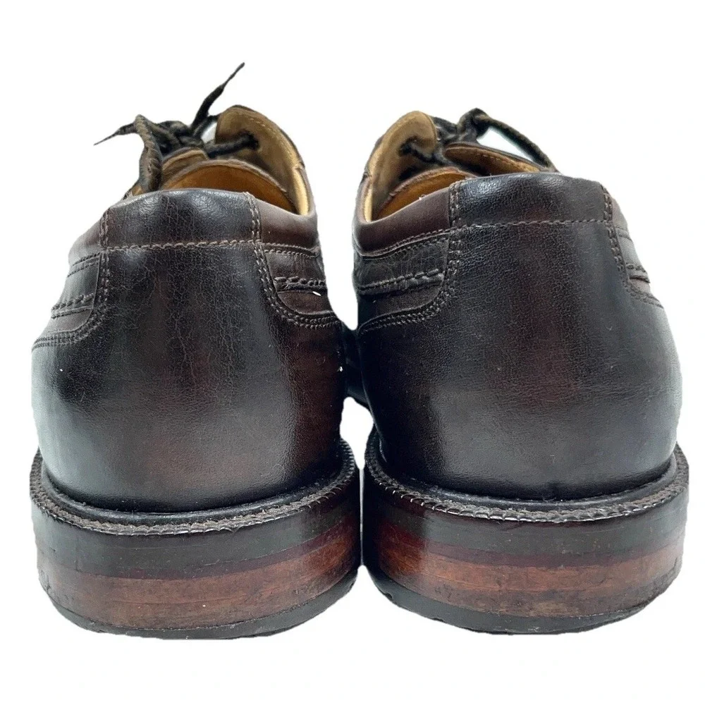 Johnston Murphy Sheepskin Leather Cap Toe Oxford Shoes 20-8922 Brown‎ Size 10 M